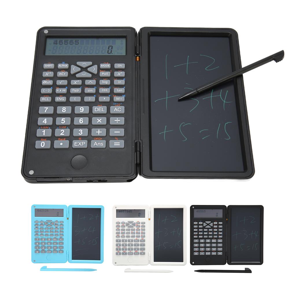 Calculator with Notepad Portable 10 Digits LCD Display Scientific Calculator for School Office Meeti