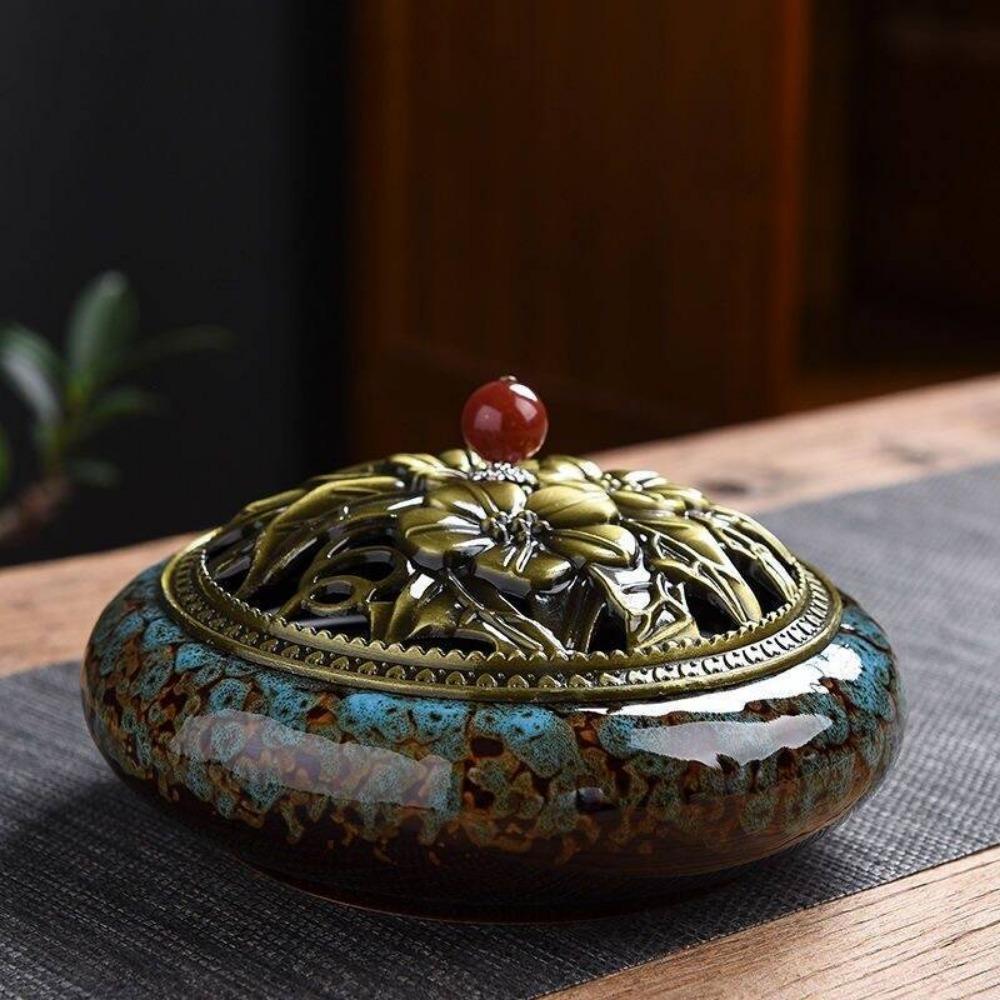 Large Incense Burner Ceramic Sandalwood Stove New Incense Plate  Home Decoration