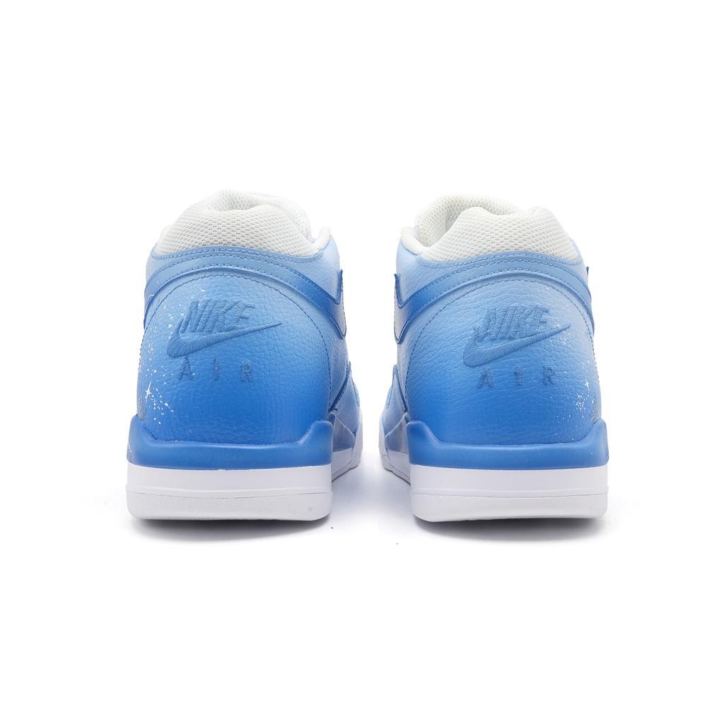 Nike Flight Legacy Winter Snow Scene Abrasion Resistant Mid Top Vintage Basketball Shoes Unisex Blue White BQ4212-101(Team691-)