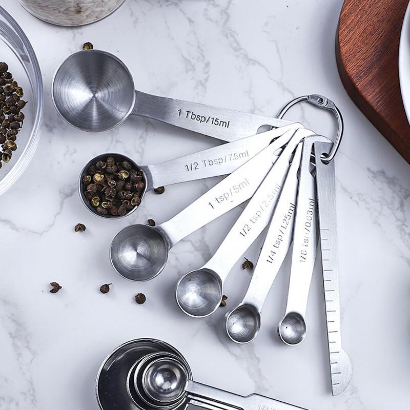 Stainless Steel Measuring Cups and Spoons Set