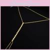Minimalist Water Drilled Geometric Hand Chain Bracelet For Women With Electroplated Finish
