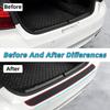 Car Rear Bumper Protector Guard, Trunk Sill Cover Strip Scratch Guard Pad, Universal Rubber Threshold Protection Sticker for Auto Accessories