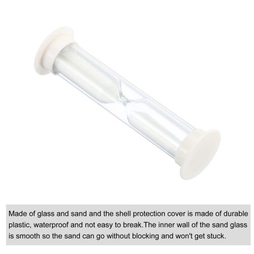 PATIKIL 3-Minute Hourglasses, 4 Pieces Small Hourglasses with Plastic Covers, Countdown Hourglass for Games, Kitchen, Party Favors, DIY Decorations, W