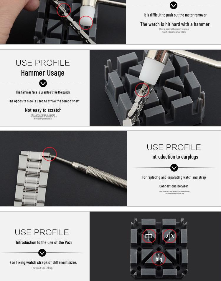 Kit de réparation de montres 16 pièces