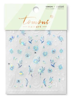Nail Art DIY Stickers Real Dried Flower Colorful Nail Stickers
