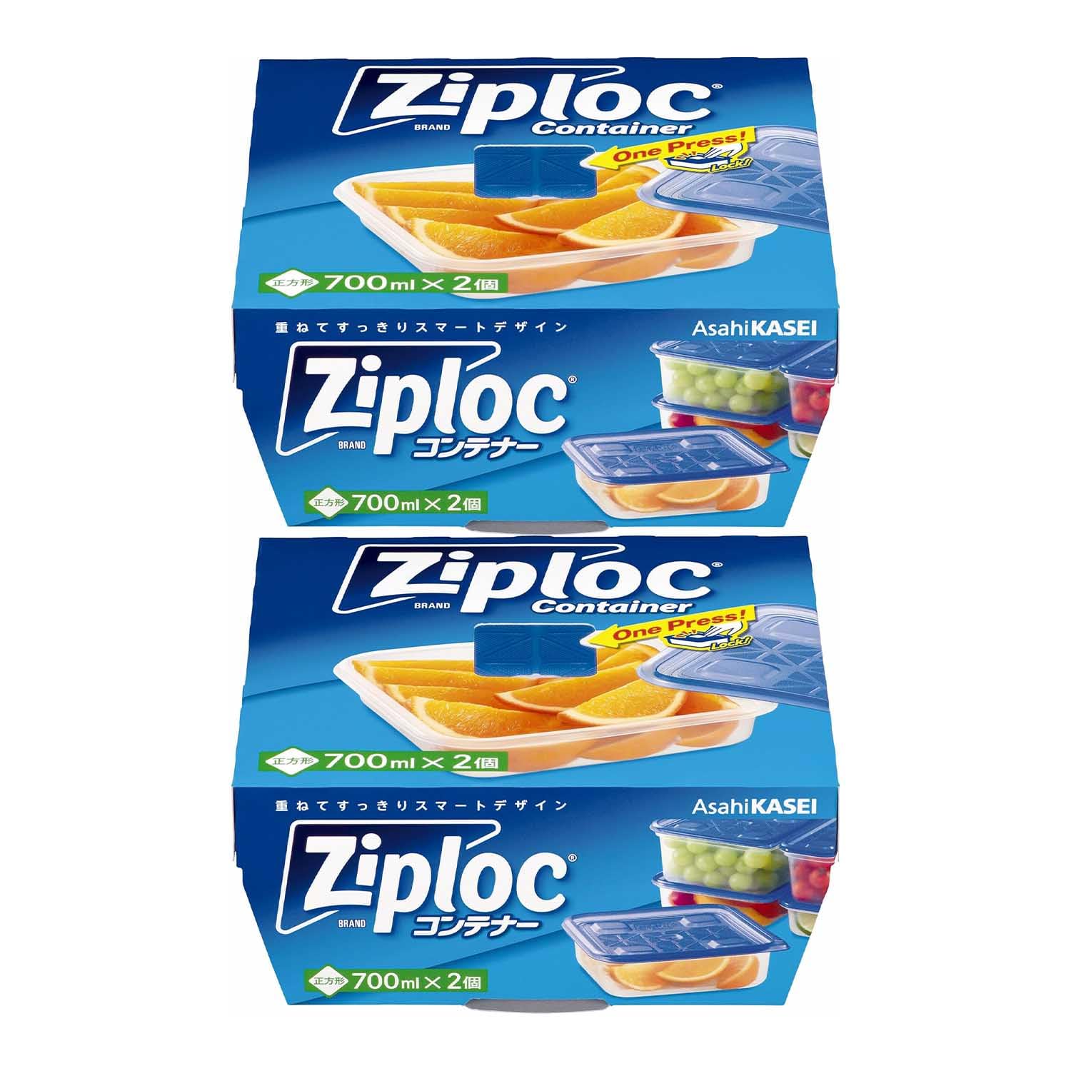 

Контейнер Ziploc Квадратный 700 мл Asahi Kasei Home Products Кухонные принадлежности 2 штуки x 2 набора [Оптовая покупка]