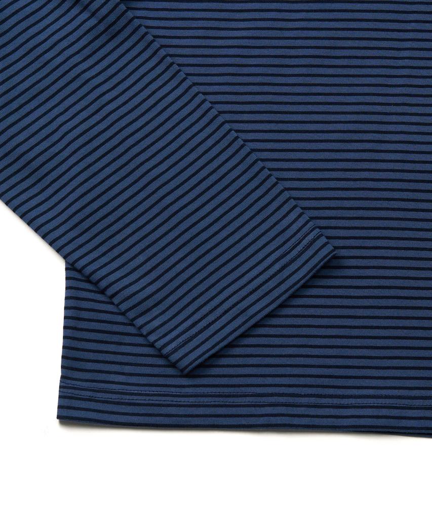 X Container Bawełniany T-shirt z Długim Rękawem i Paskami (niebieski)
