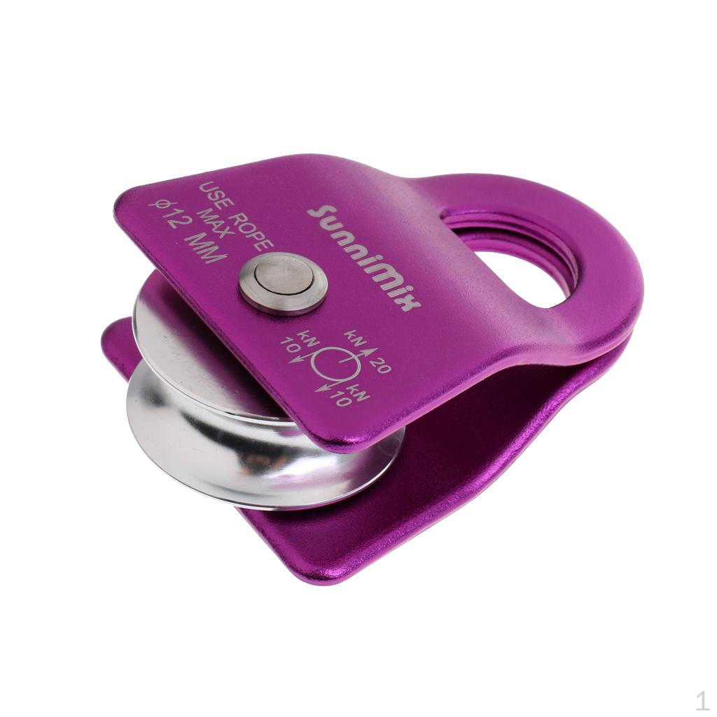 

20KN 12mm Rope Pulley Ball Bearing for Climbing Tree Rig фіолетовий