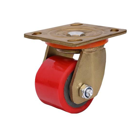 Low Center of Gravity Polyurethane Wheel with Double Bearings and Universal Brake for Industrial Equipment