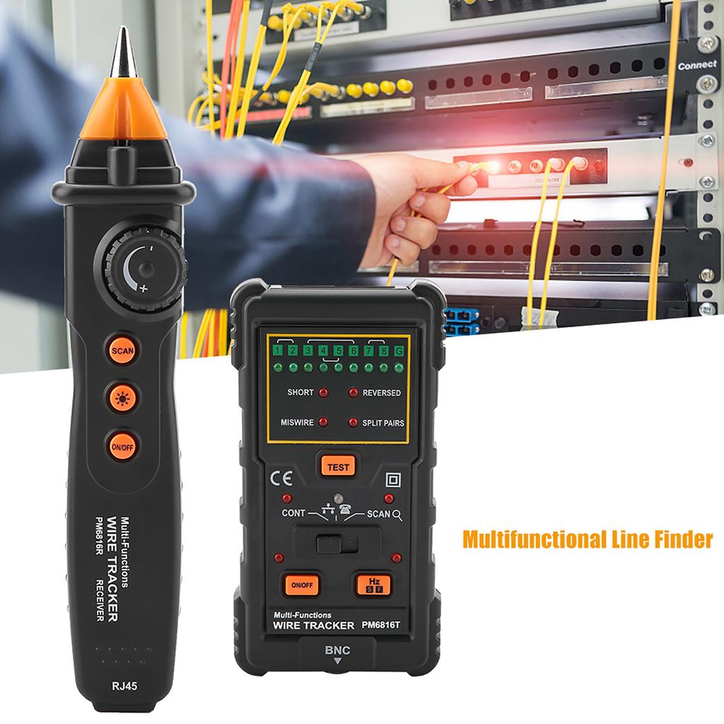 PEAKMETER PM6816 Multifunctional Network Cable Wire Tracker Line Finder RJ45 RJ11