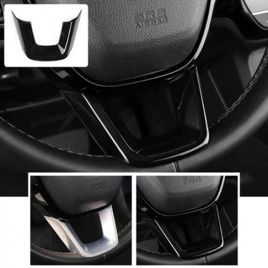 For Honda Civic 11th -23 ABS Gloss Black Steering Wheel Lip Sheet Cover Trim