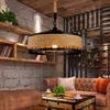Classical Hemp Rope Pendant Hanging Lamp Lustre for Ceiling Chandelier Classic Retro Antique Industrial Iron Dining Room Light