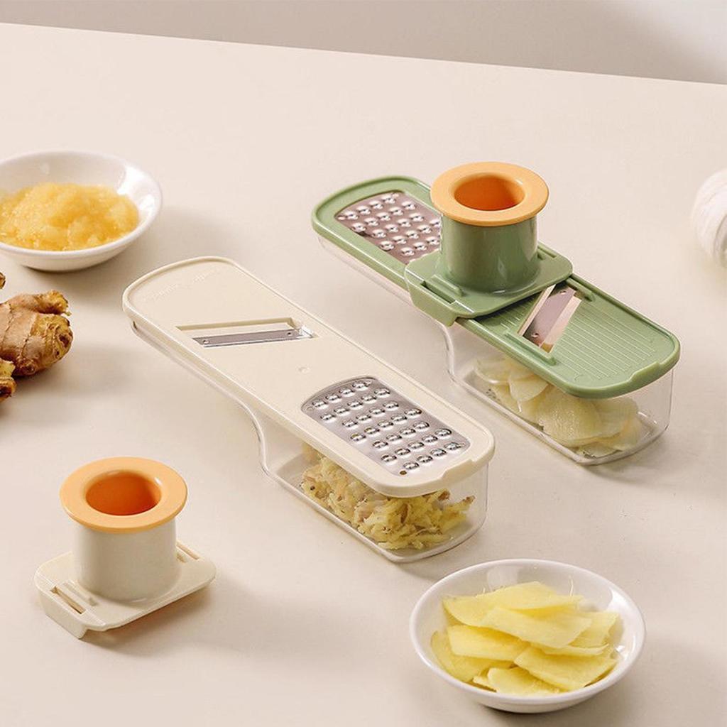 Garlic Grinder Stainless Steel Blade Veggie Shredder Non-slip Crusher Onion Food Fruit Carrot Slicer Multi-function Kitchen Tool