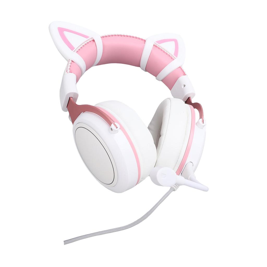 Gaming Headset Wired PC RGB Luminous Noise Reduction Over Ear Headphones with Mic