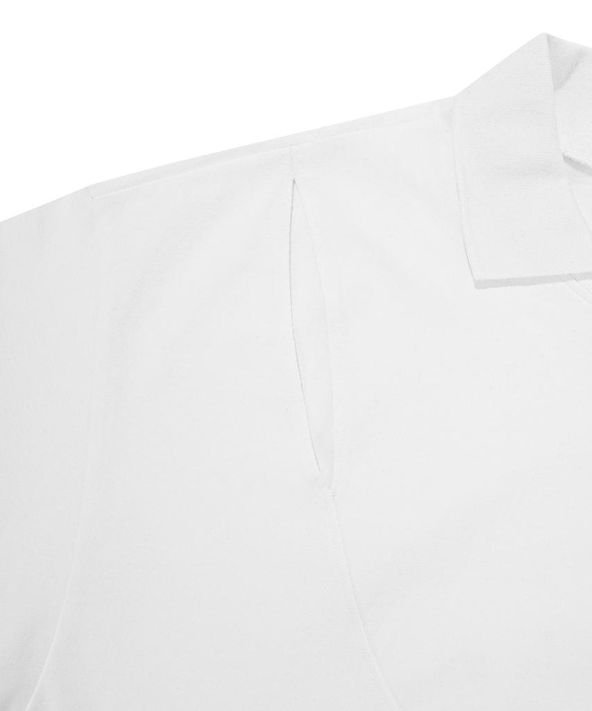 Opeunyadeu(Owai) Cut-Out Logo Collar T-White