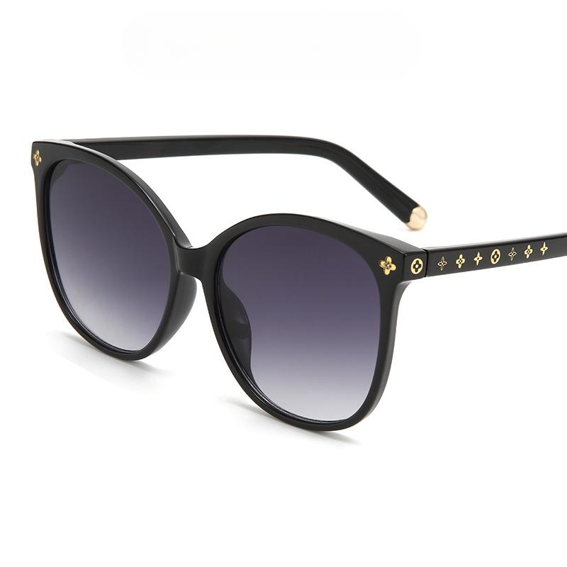 Ochelari de soare cu ramă mare de modă Ochelari de soare simpli cu ramă ochi de pisică Ochelari de soare cu personalitate feminină