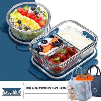 ZISIZ High Borosilicate Glass Lunch Box Set