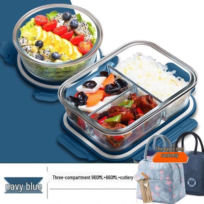 ZISIZ High Borosilicate Glass Lunch Box Set