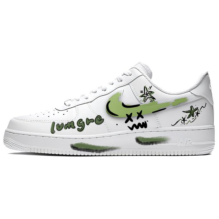 

Nike Air Force 1 Green Star Planet Coverage Cushioning Abrasion Resistant Low top Skateboard Shoes Unisex Green 315122-111(Team770-) 37.5