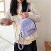 Mini Backpack Square Bag Korean Version Fashionable Sweet Shoulder Bag Female's Schoolbag Stylish  Simple Crossbody Bag Casual