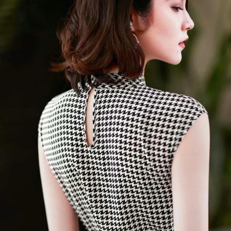 Dámská letní šifonová halenka s temperamentním designem, elegantní krátký rukáv pro dojíždění