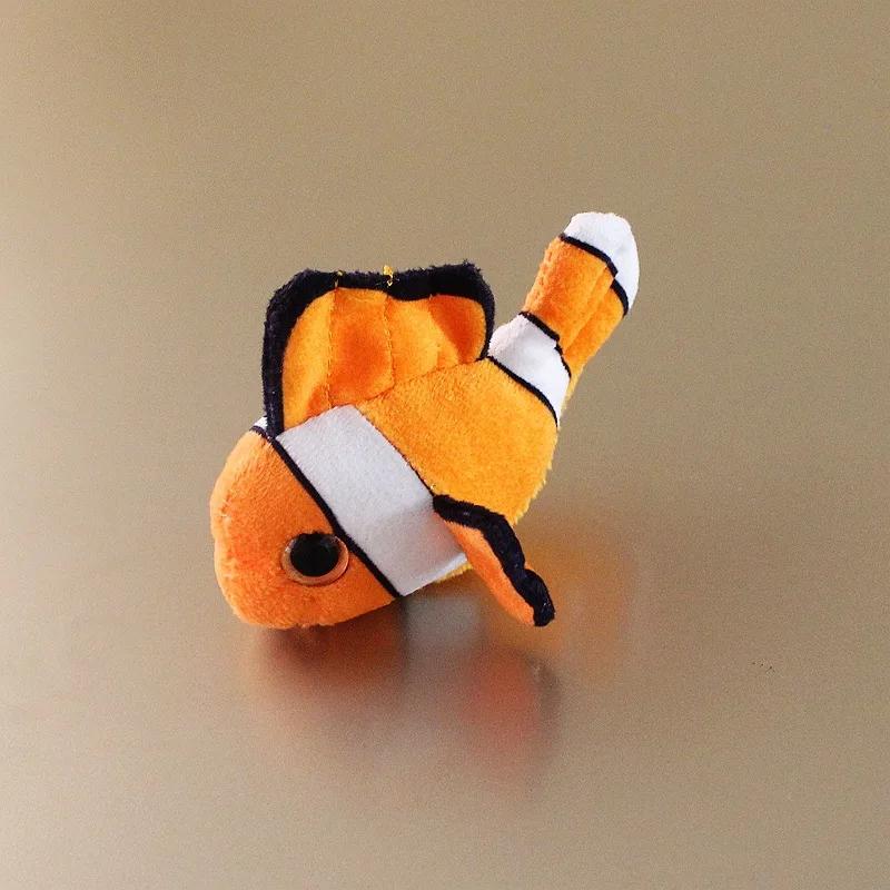 Creative Marine Animals Plush Fridge Magnet Cute Clown Fish Sticker Fluffy Doll Home Refrigerator Cartoon Decor Dolphin Octopus