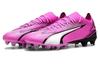 Puma Ultra Match Low Top AG Artificial Ground Abrasion Resistant Soccer Shoes Unisex Pink White 107754-01