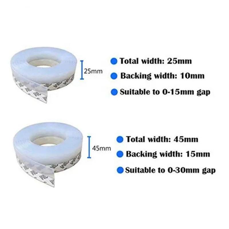 1/5Meter Silicone Seal Strip, Door Strip Bottom for Doors Silicone Sealing Sticker Adhesive for Doors and Windows Gaps of Anti-Collision Silicone