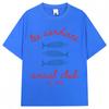 Les Sardines Social Club Graphic T Shirt Summer Fashion Vintage   Short Sleeve Oversized Cotton Casual Tees Streetwear