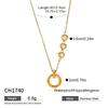 Chen He explosion hollow star moon necklace simple popular stainless steel collarbone chain niche design titanium steel necklace decoration