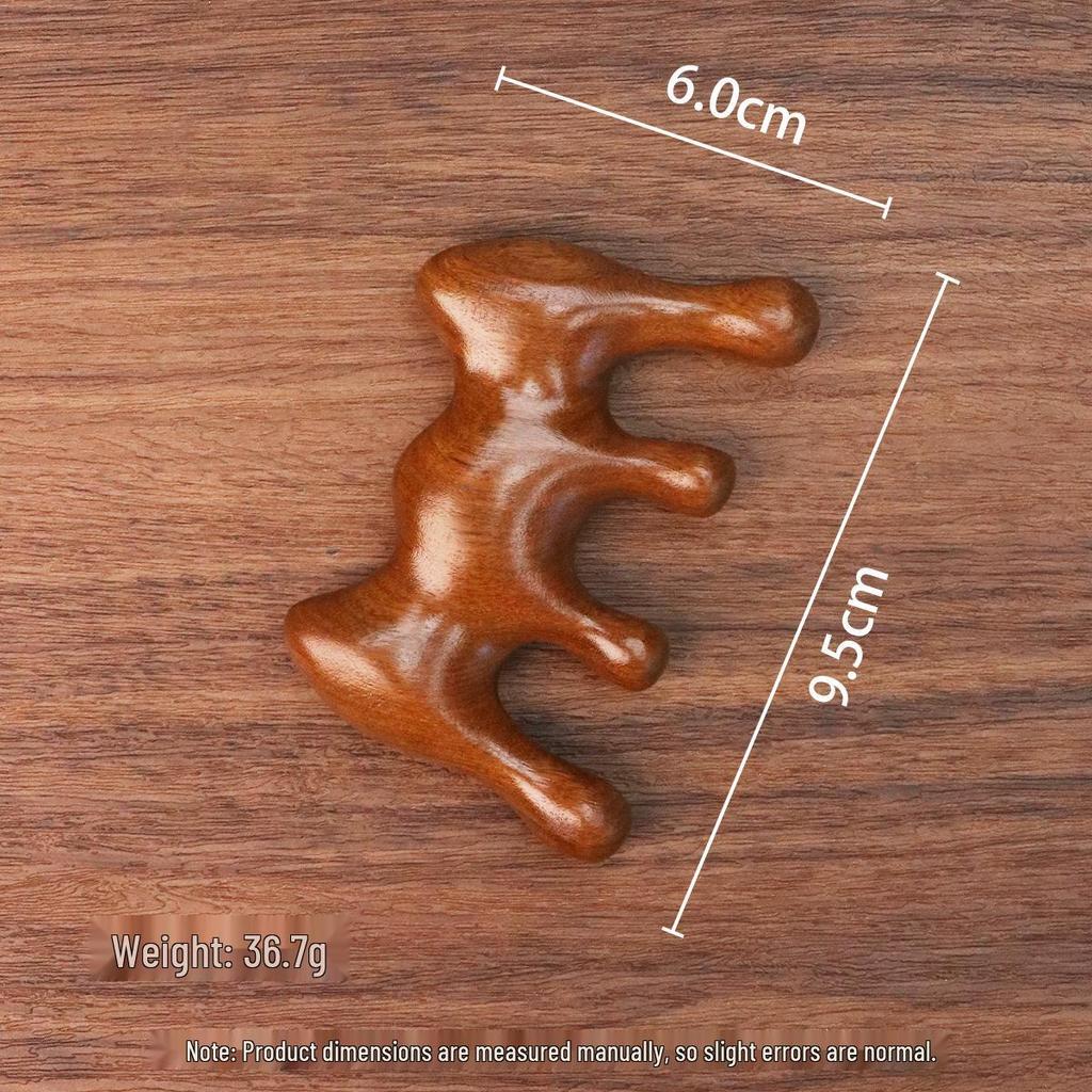 Massagekamm aus Sandelholz: Tragbarer Holzkopf- & Meridiankamm Souvenir