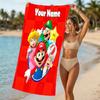 Customizable Personalized Beach Towels Super Mario Themed designs.Suitable for the Beach, Yoga, Sports;ideal As Beach Accessories