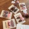 Pink Bow Fabric Hair Clip - Korean Style Coffee Hair Accessory for Women