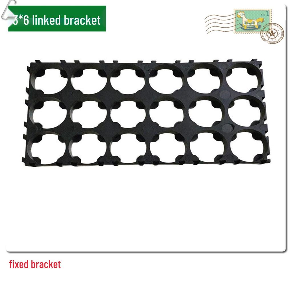 18650 Lithium Battery Pack Bracket for 1-6 Cells, 18.4mm Holes