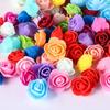 100/200Pcs Artificial Rose Flowers Heads 4cm Foam Fake Flowers For Home Room Decor Outdoor Garden Party Bride Wedding Decoration