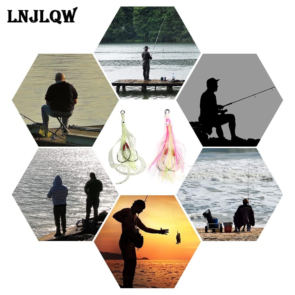 LNJLQW Tairaba Tie Super Octopus Bait Iron Plate Double Hook