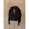 Men's Retro Red Fur Collar PU Leather Cotton Jacket - Heavyweight, Plus Velvet, Thickened, Warm