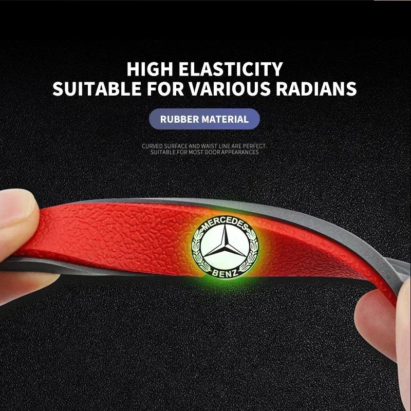 GOX3   4pc Rubber Bumper Strip Car Door Anti-Collision Emblem Sticker for Mercedes Benz B/C/E/S Class A Class C200L GLC GLK New CLA GLA
