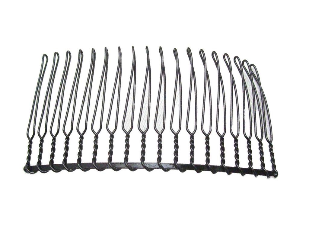 In 18 Pairs of Combs of [Made Japan] (Set 8) Black