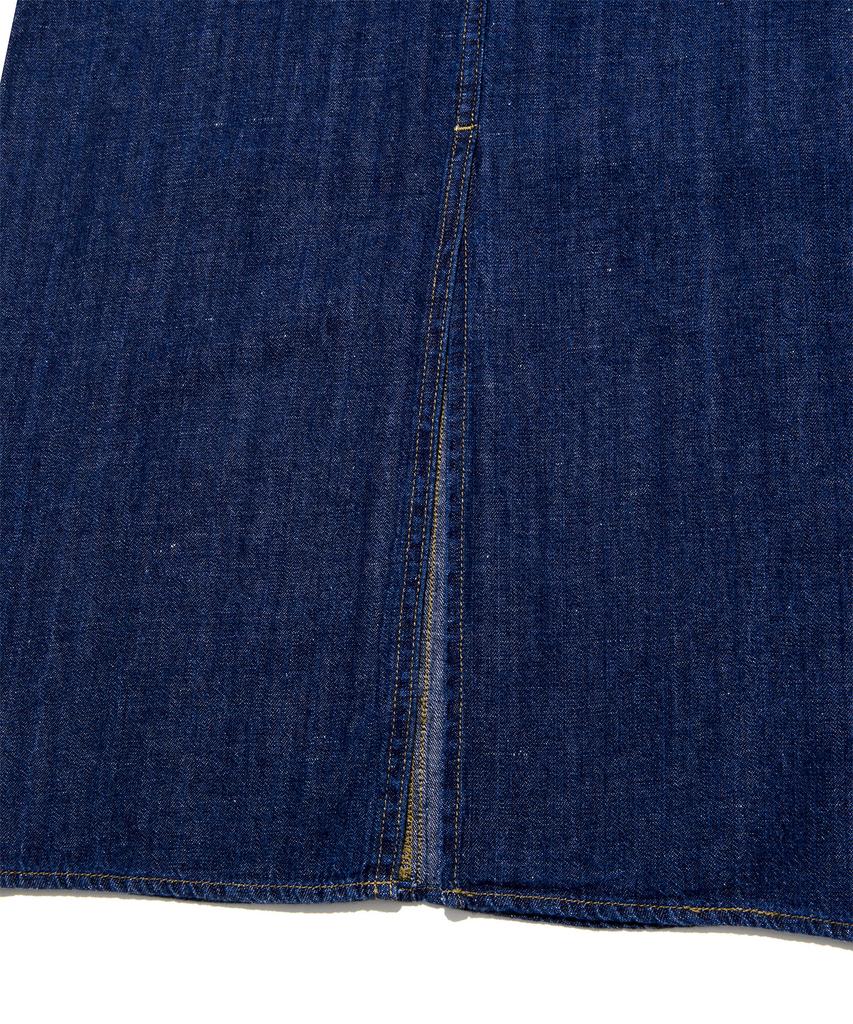 LEE Women Linen Midi Denim Skirt Indigo Medium