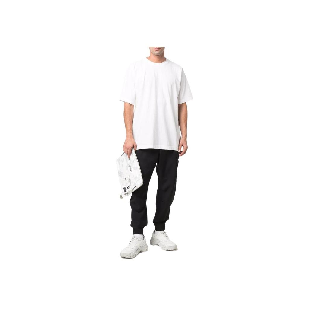 Y-3 SS22 Solid Color Short Sleeve Crew Neck T-Shirt Men Tops White HG6092