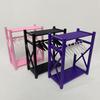 Mini Doll Wardrobe with 10 Hangers Doll Clothes Storage Closet for Display Dollhouse Accessories for 15/17cm Dolls