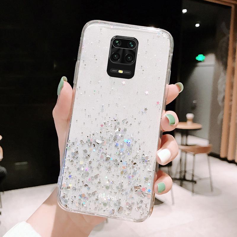 Bling Glitter Star Glitter-veske til Xiaomi 13T Pro 12T 11T Poco X5 Pro Redmi Note 12 Pro Note 11 10 Pro Shining Paljett Clear Back Cover