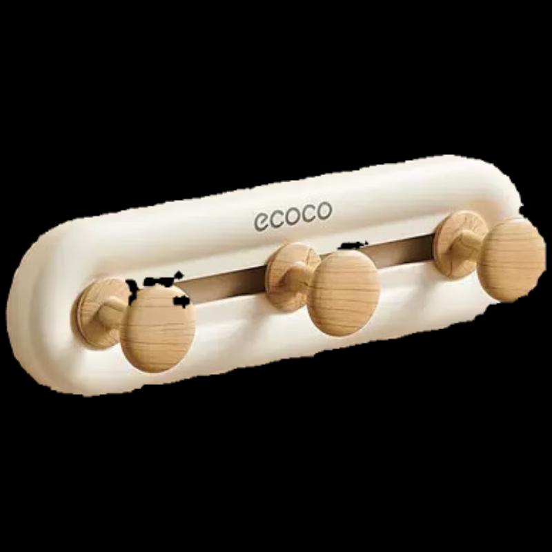 

Yikeke Sliding No-Drill Wood Grain 3-Hook Adhesive Hangers (2-Pack)