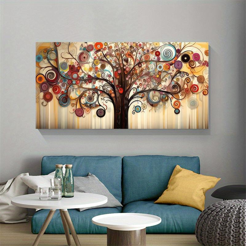 Tree Of Life Scenic Art Wall Art, Modern Canvas Printed Wall Art Pictures, Living Room Bedroom Home Decor Paintings