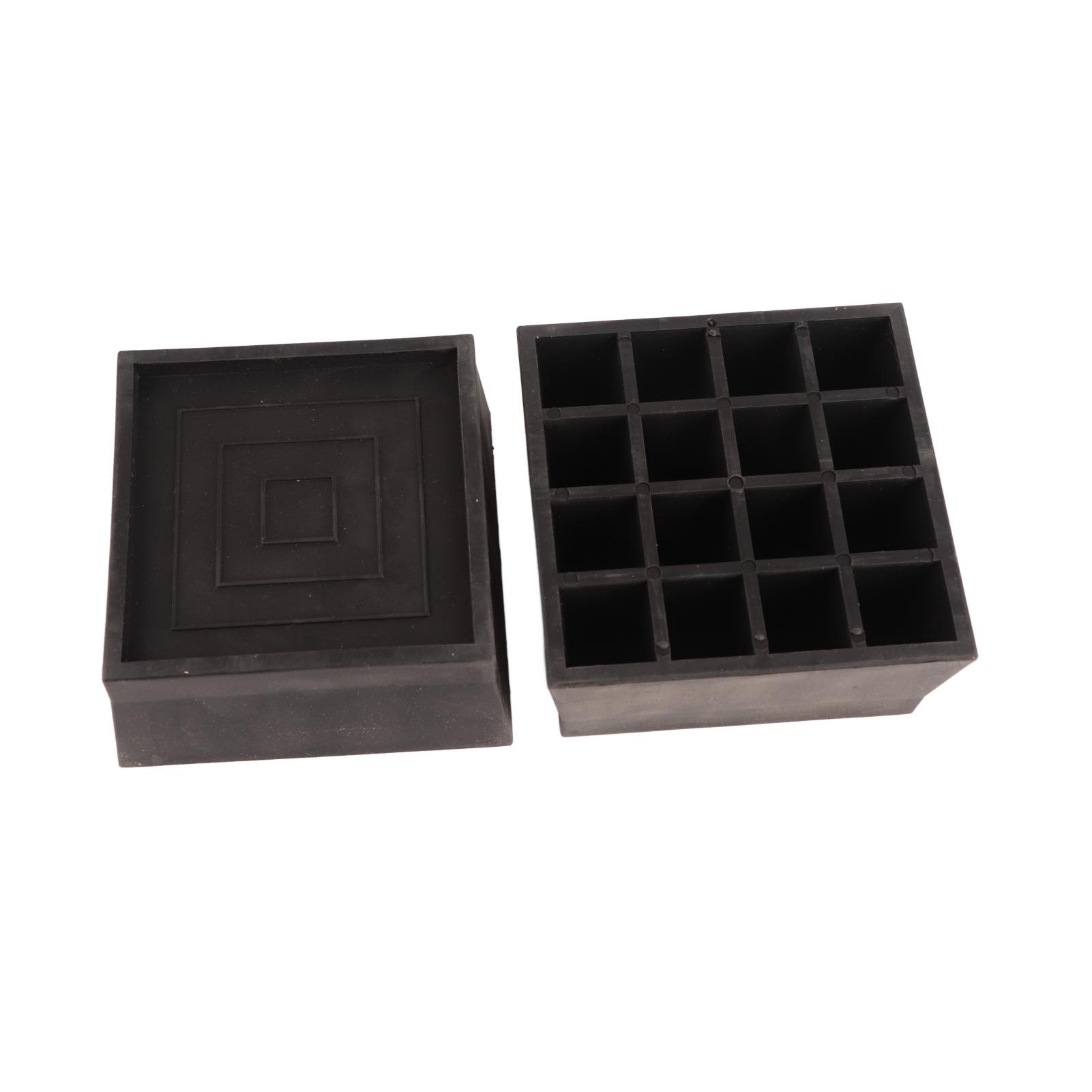 

Furniture Riser 2 Inch Stackable TPU Square Desk Riser Heavy Duty Waterproof Anti Slip Black Heighten Riser Bed Lift