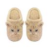Warm Plush Cartoon Cat Slippers for Couples - Soft Sole, Thick, and Cute
