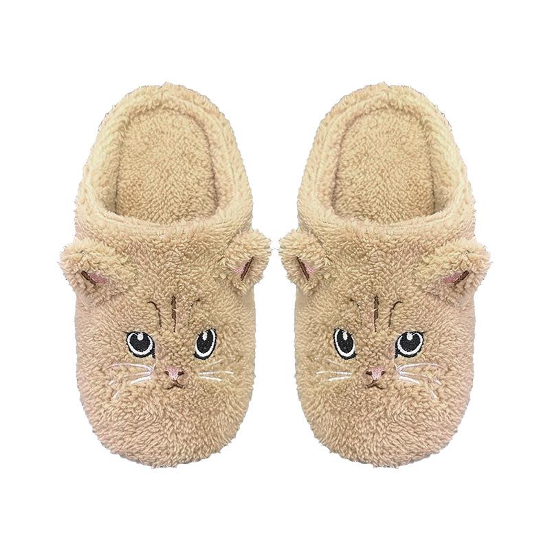 Teplé plyšové kreslené kočičí pantofle pro páry - Měkká podrážka, silné a roztomilé