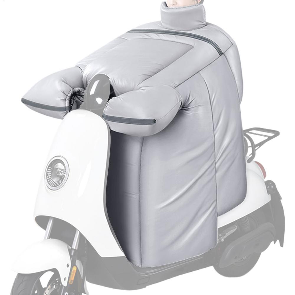 

Motorcycle Leg Apron Cover Waterproof Riding Blanket Plush Lining Motorcycle Winter Leg Cover With Gloves For Women Scooter сірий