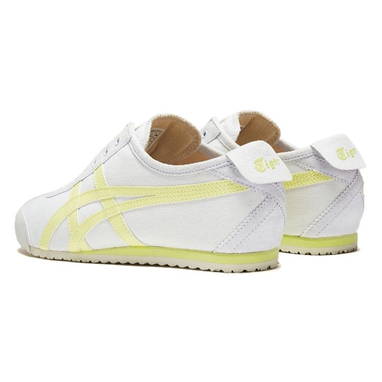 ONITSUKA TIGER Zapatillas Unisex Mexico 66 Clásicas Cómodas Duraderas de Caña Baja para Estilo de Vida Zapatillas Unisex Blanco Amarillo 1183B772-100